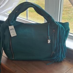 Lucky Brand Leather Turquoise Hobo Purse